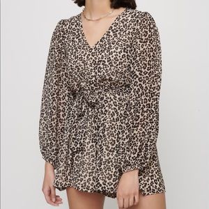 NWT Dynamite Leopard Romper